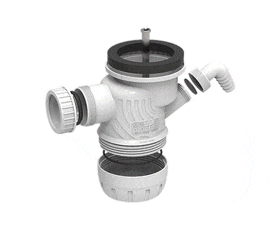 סיפון משולב “2 לכיור אמריקאי + מתאם למסננת