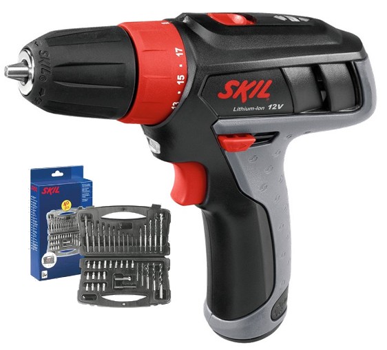 מברגה/מקדחה נטענת 12V ליתיום K2330 סקיל + סט איביזרים