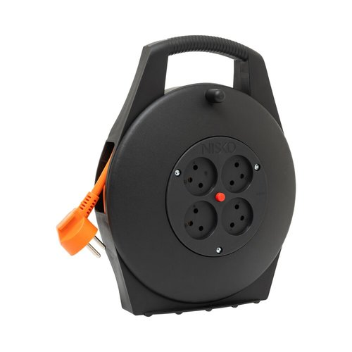 כבל מאריך כולל תוף 10 מטר כולל 4 שקעים ישראליים