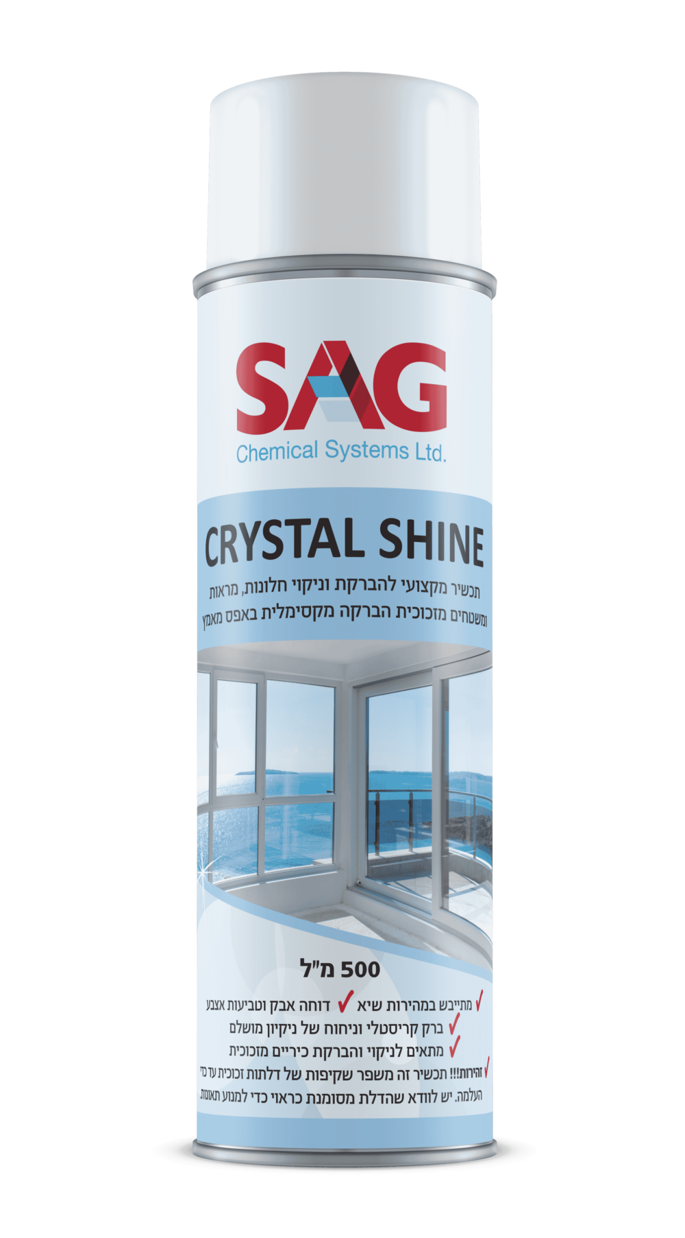 חומר לניקוי חלונות – CRYSTAL SHINE- CS500