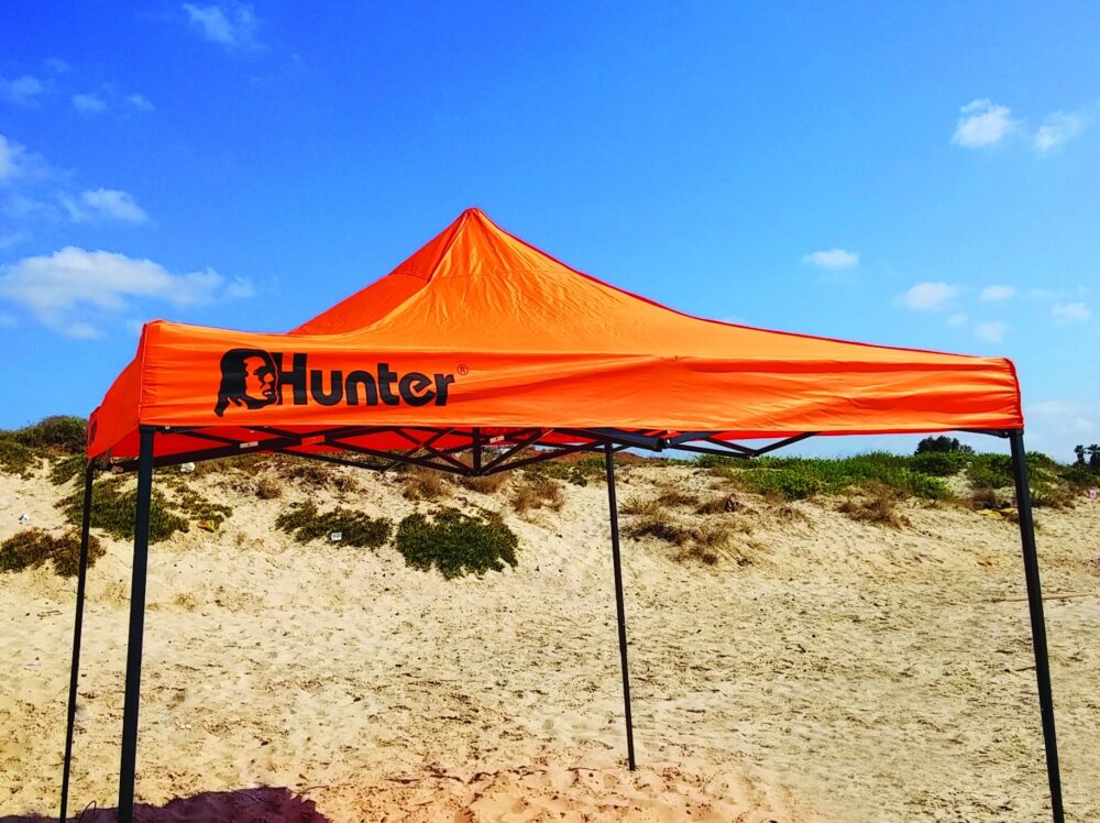 גזיבו 3X3 בצבע כתום/אפור HUNTER