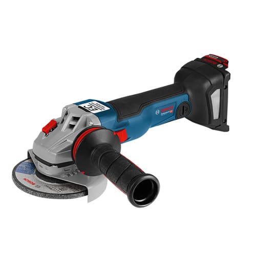 משחזת נטענת בוש 5″ ללא פחמים BOSCH GWS 18V-10C גוף בלבד