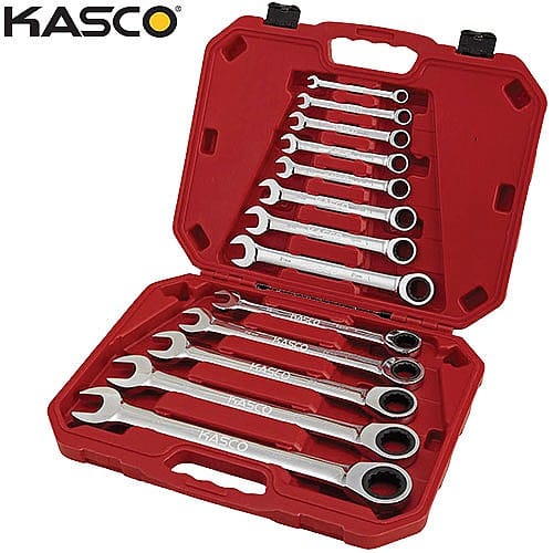 סט 13 מפתחות רינג רצ’ט פתוח KASCO
