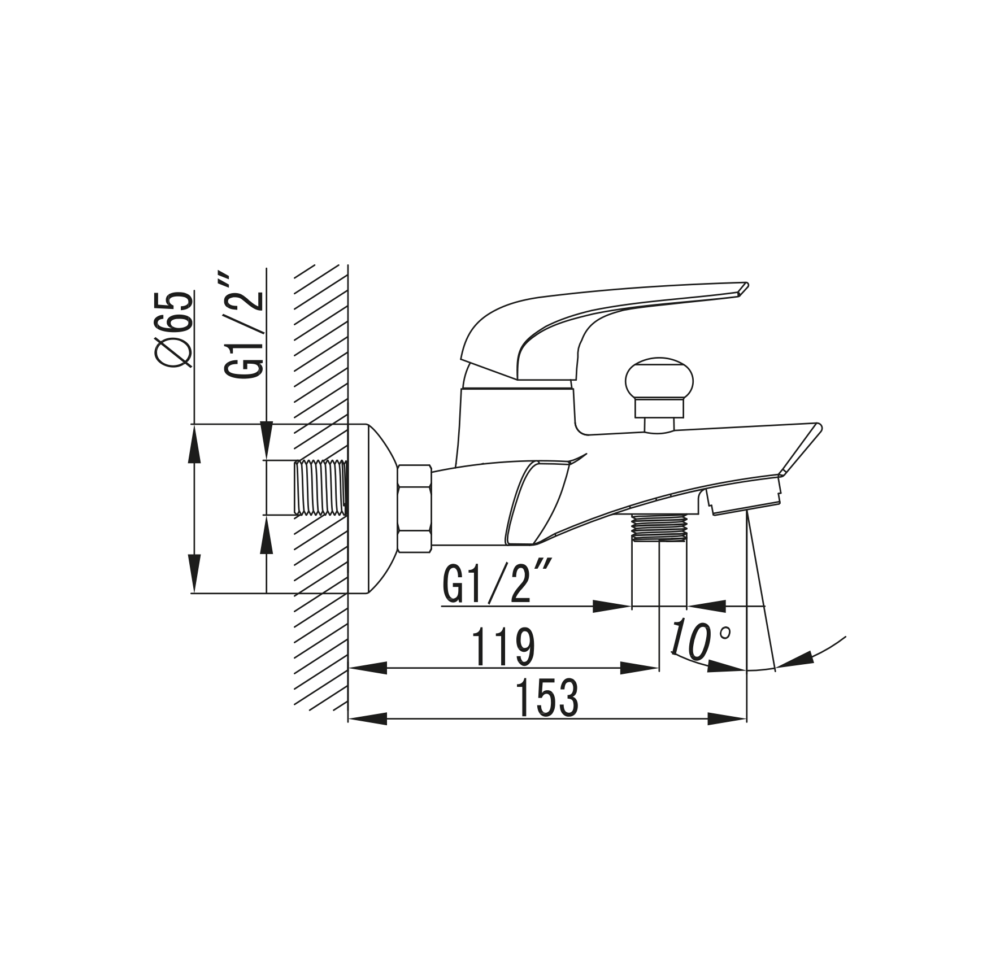 ברז שגיב אמבטיה כולל סט מקלחת