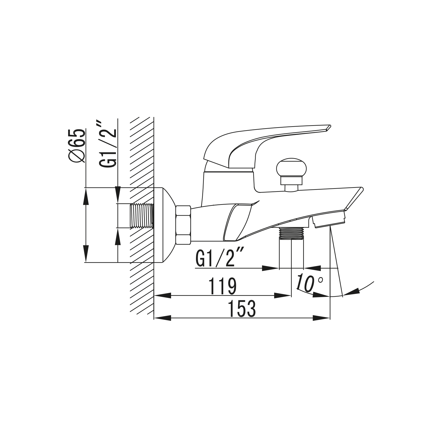 ברז שגיב אמבטיה כולל סט מקלחת