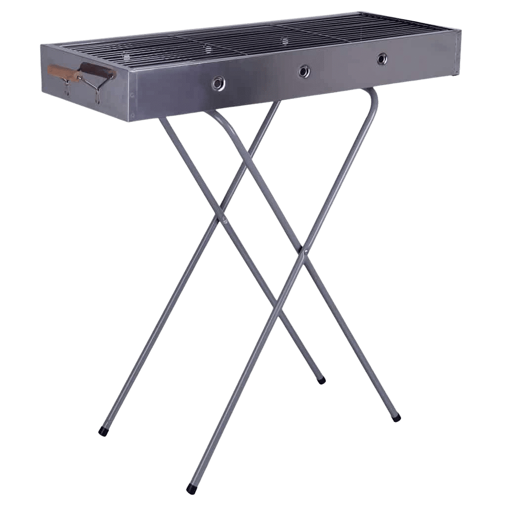 מנגל פחמים נירוסטה כפול 30/70 ס”מ כולל רגליים