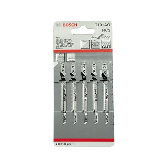 סט 5 להבי מסור אנכי לעץ בוש Bosch T101AO