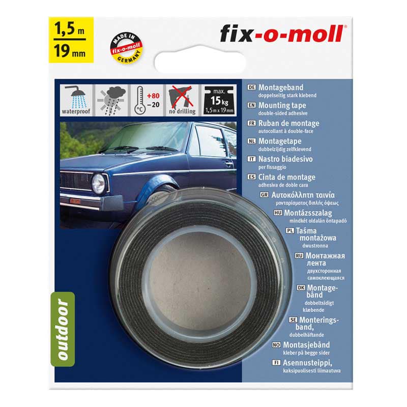 סרט הדבקה דו צדדי חזק עד 15 ק”ג לשימוש מחוץ לבית