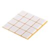 מדבקות לבד מרובעות 22X22 לבן/חום