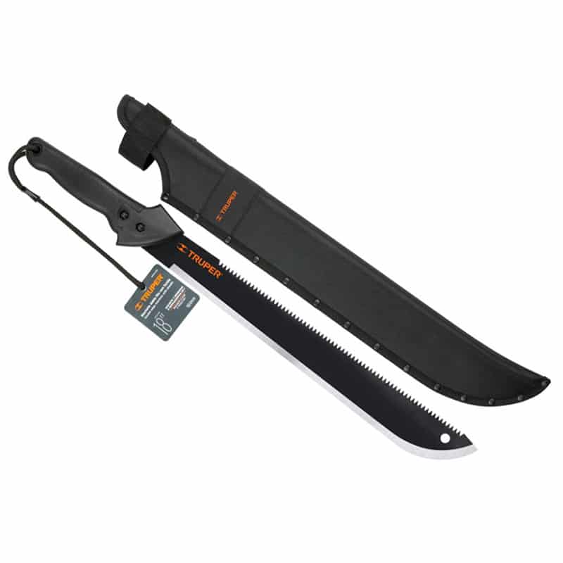 חרב ג’ונגל (מצ’טה) 46 ס”מ משונן רב שימושי מקצועי + נרתיק