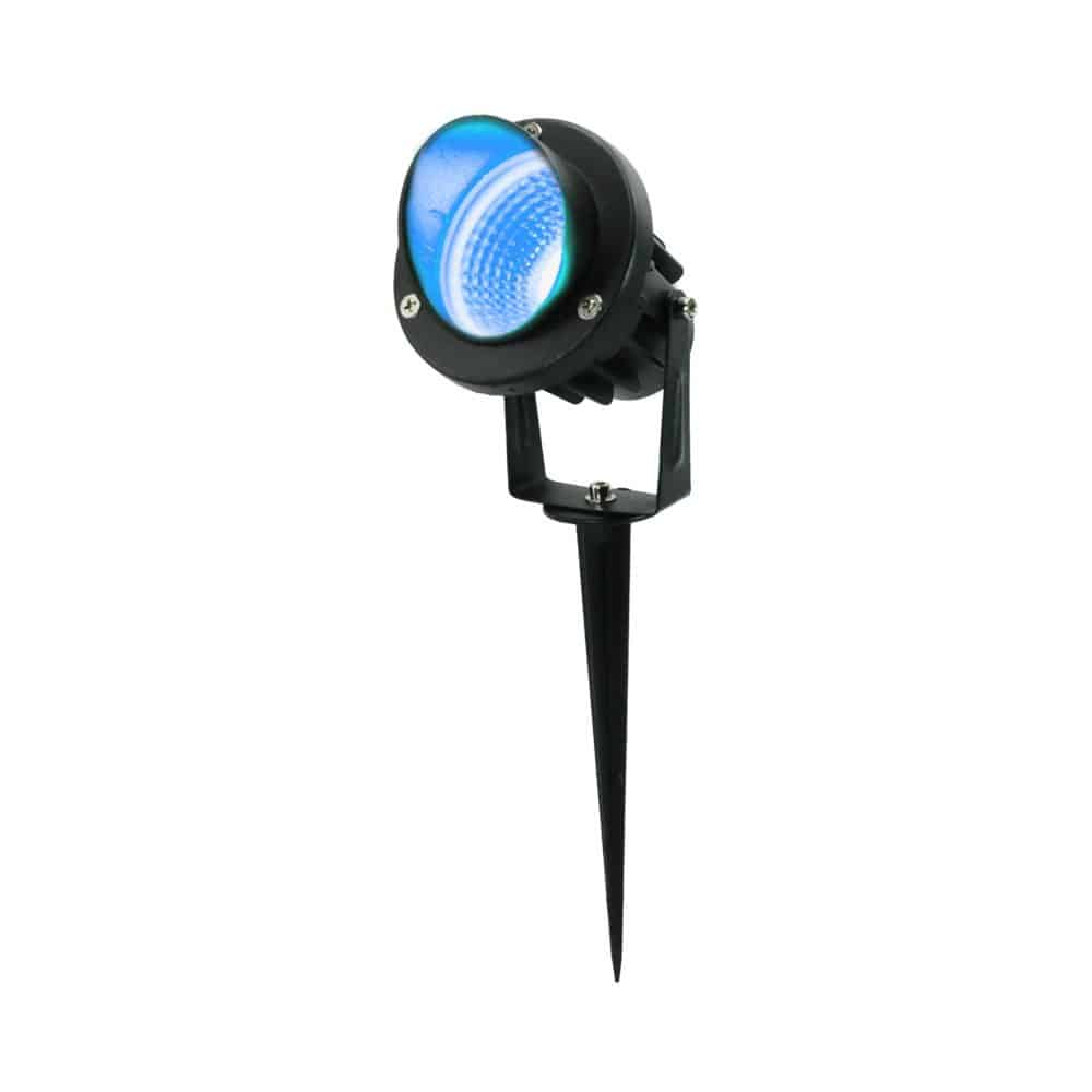 דוקרן לד לגינה 6W 12V כבל 1.5 מ’ אור ירוק / כחול / אור חם