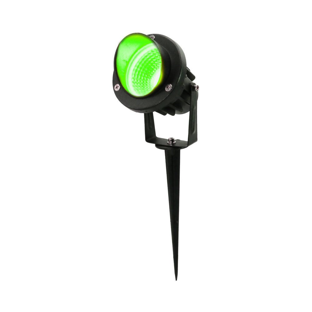 דוקרן לד לגינה 6W 12V כבל 1.5 מ’ אור ירוק / כחול / אור חם