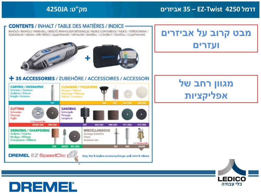 דרמל 4250 + 35 אביזרים (4250 JA)