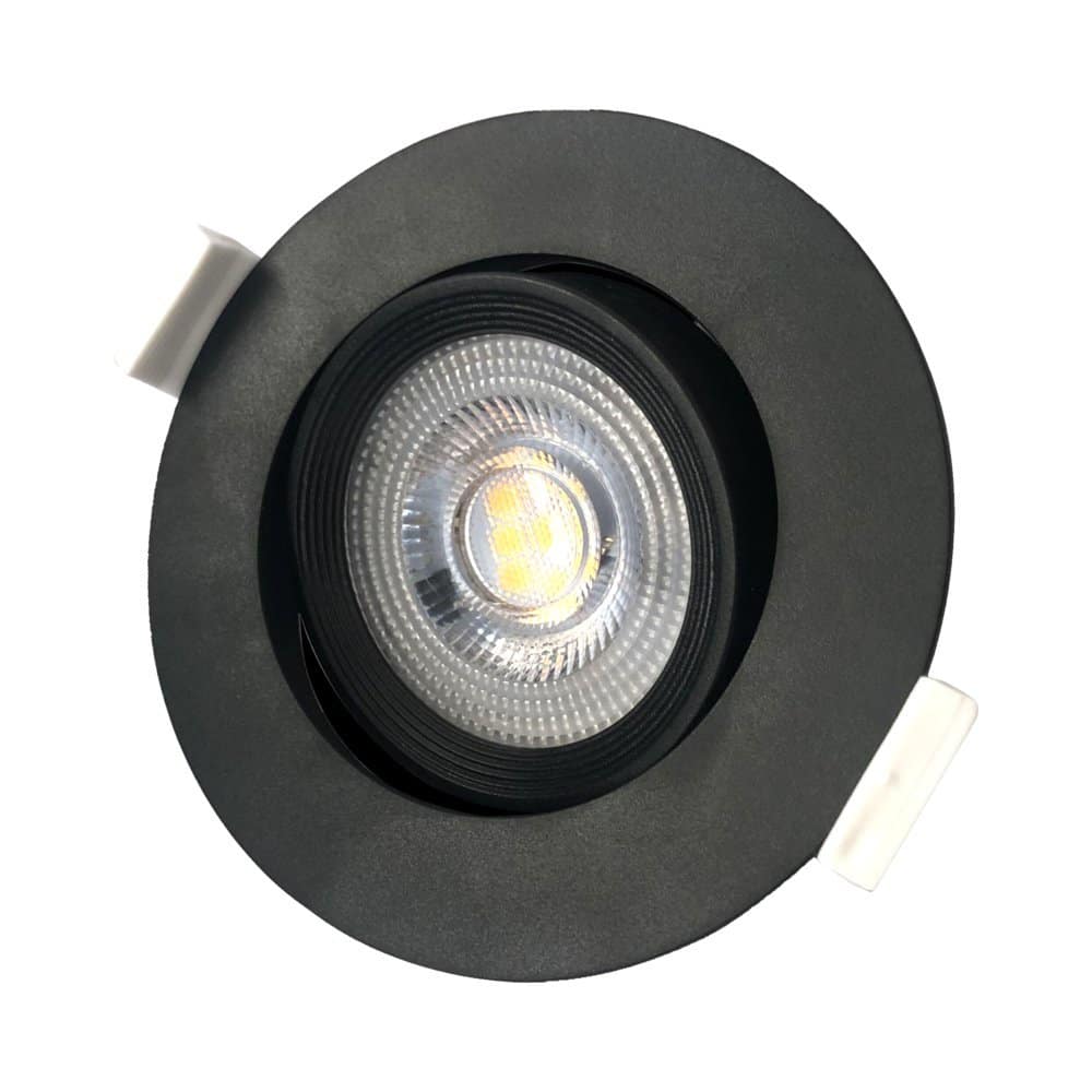 גוף תאורה שקוע תקרה לבן/שחור LICHI 7W גוון אור משתנה בקליק – שחור