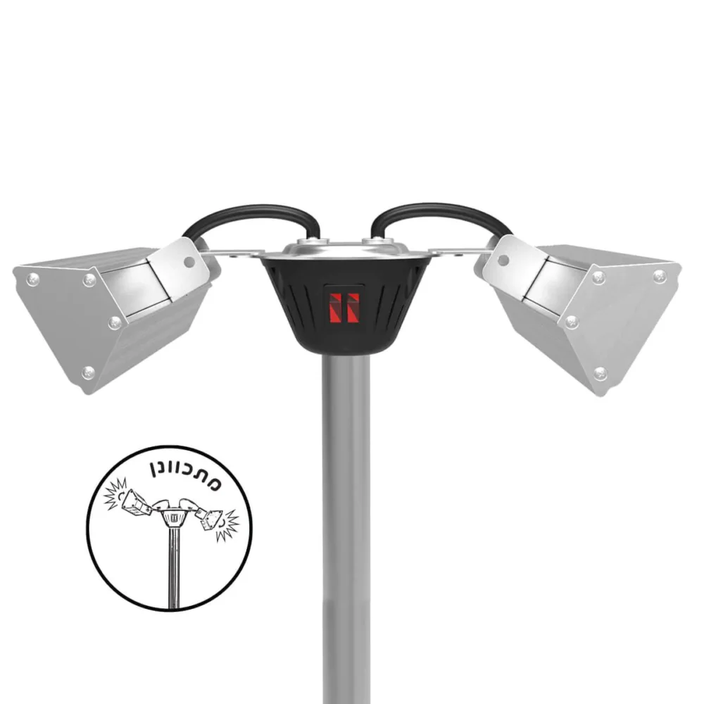 תנור עמוד אינפרא אדום כפול IP65 3000W