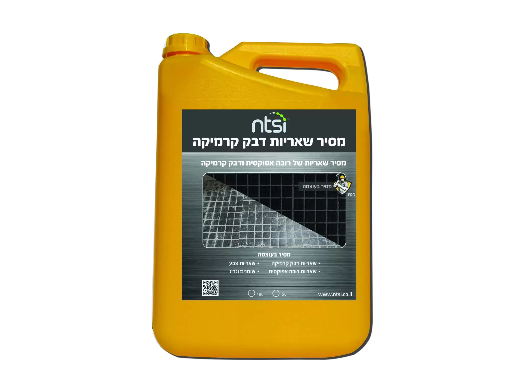 מסיר שאריות דבק קרמיקה 1 ליטר / 5 ליטר