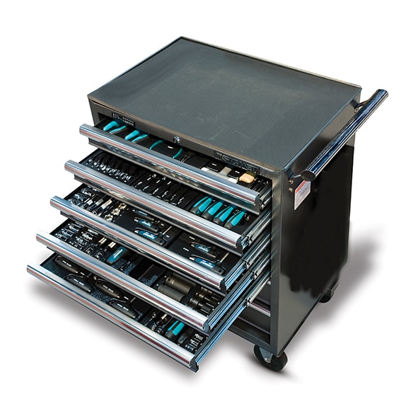 עגלת עבודה מאובזרת 201 כלים שחורה SIGNET