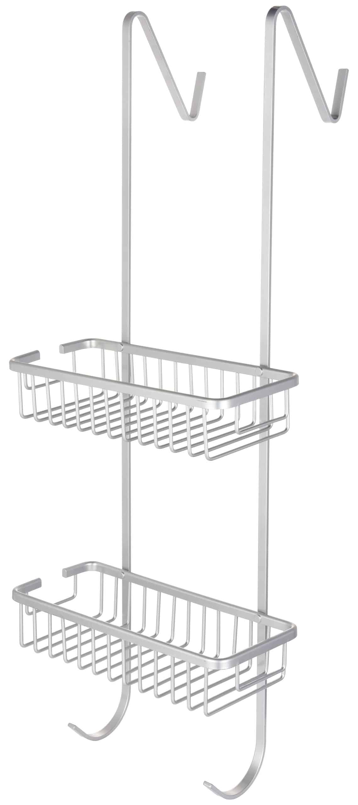 מדף תליה למקלחון דו-קומתי אלומיניום כסוף AQUILA