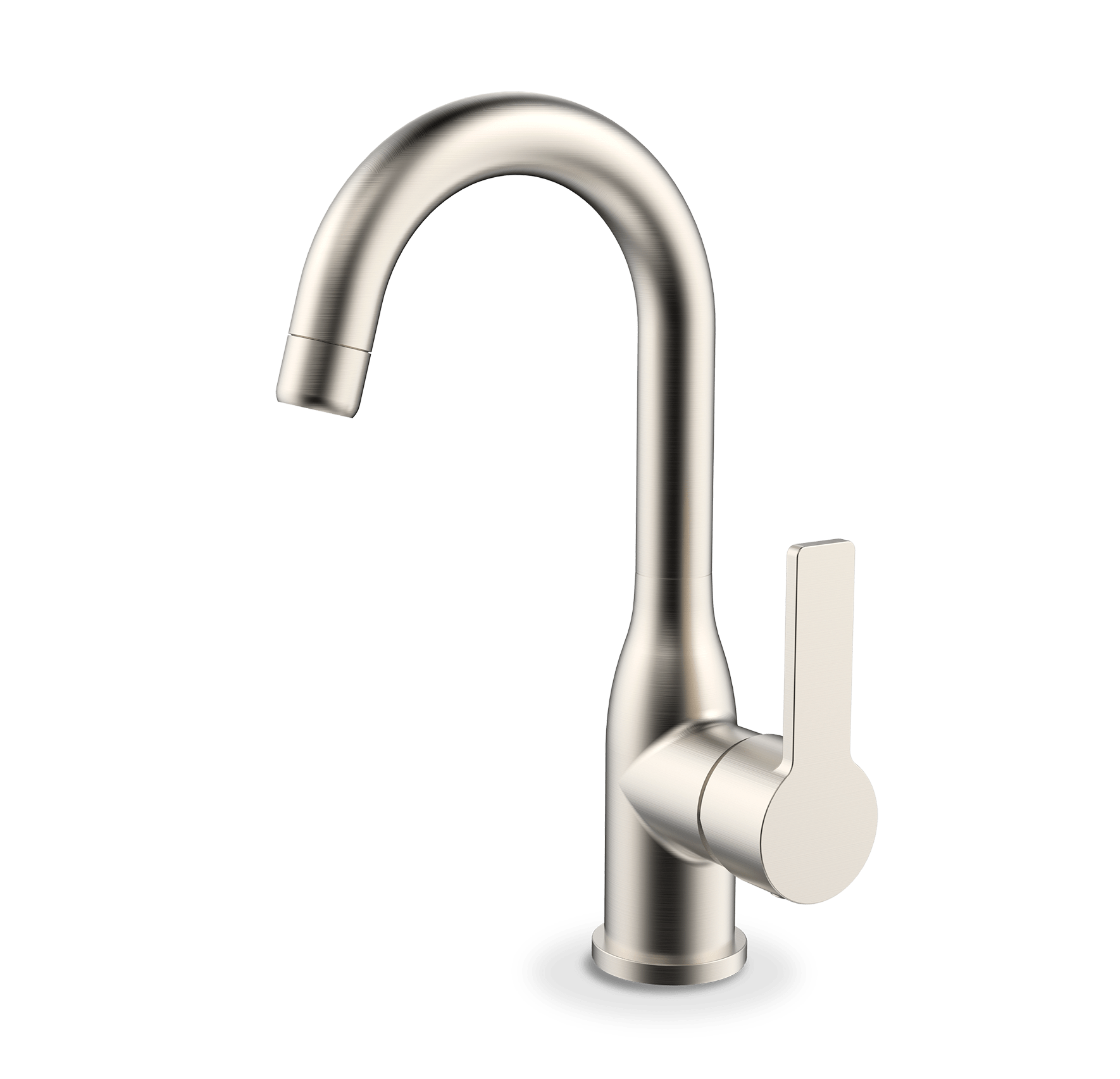 ברז שגיב ברבור קצר מעוצב מתכוונן ניקל מוברש