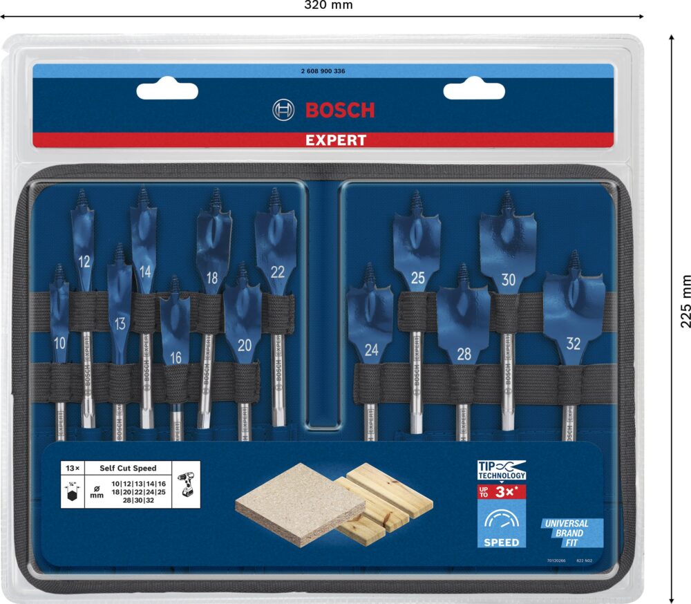 סט 13 מקדחי פרפר מקוריים BOSCH