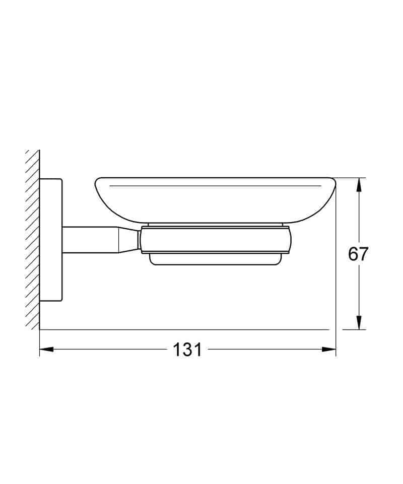 גרואה מחזיק כוס למברשת שיניים GROHE BauCosmopolitan