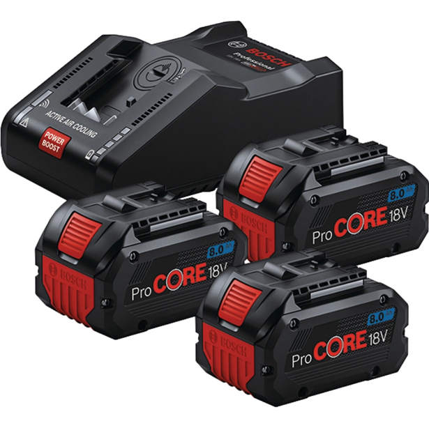 סט 3 סוללות Pro-Core 18V-8AH + מטען GAL18V-16A