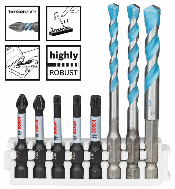 סט 8 ביטים ומקדחים רב שימושיים Impact Control