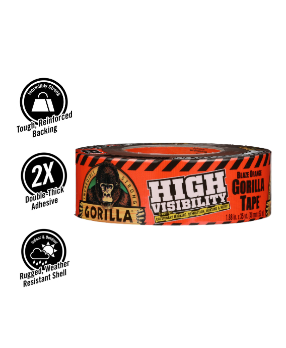 סרט הדבקה/חבלה גורילה כתום פלורסנטי סופר חזק Gorilla Glue