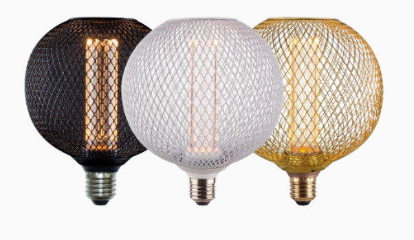 ניסקו נורה מעוצבת בגוון TIFFANY ROUND 4W 18K AMBER