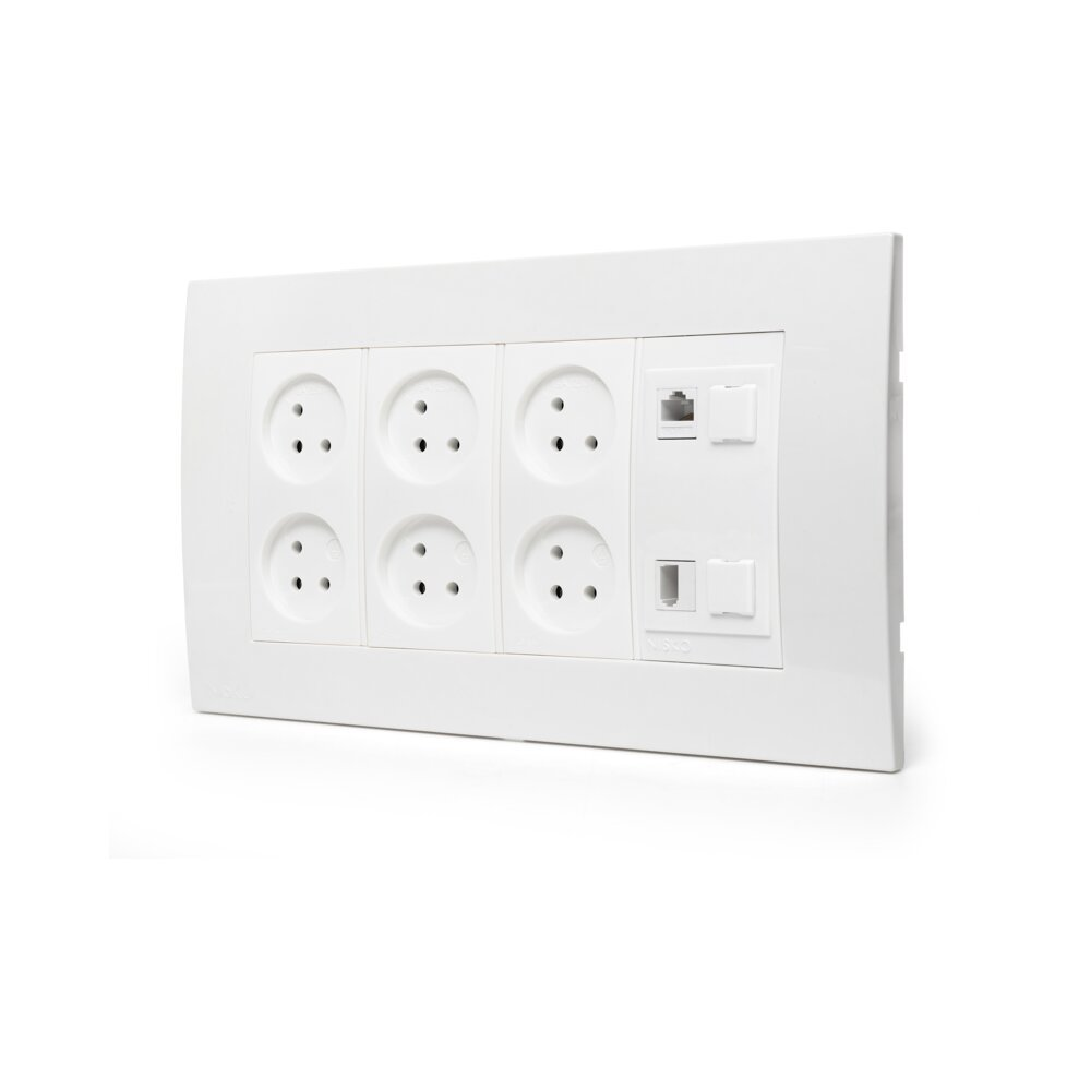 ניסקו אופיס ת.ה.ט 8 מודול, 6 שקעים, 1 מחשב, 1 טלפון | NISKO