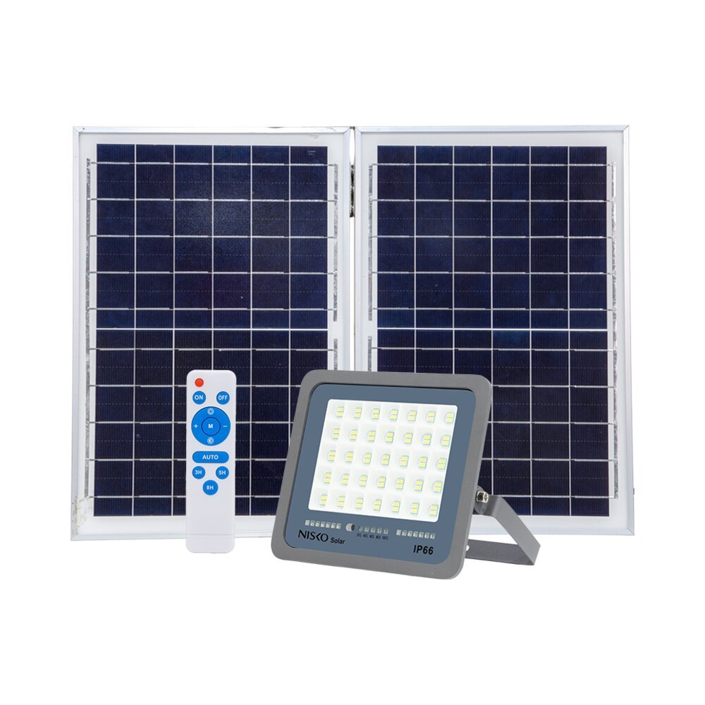 תאורת הצפה סולארית אפור SUNLY 165W IP66 אור קר | NISKO