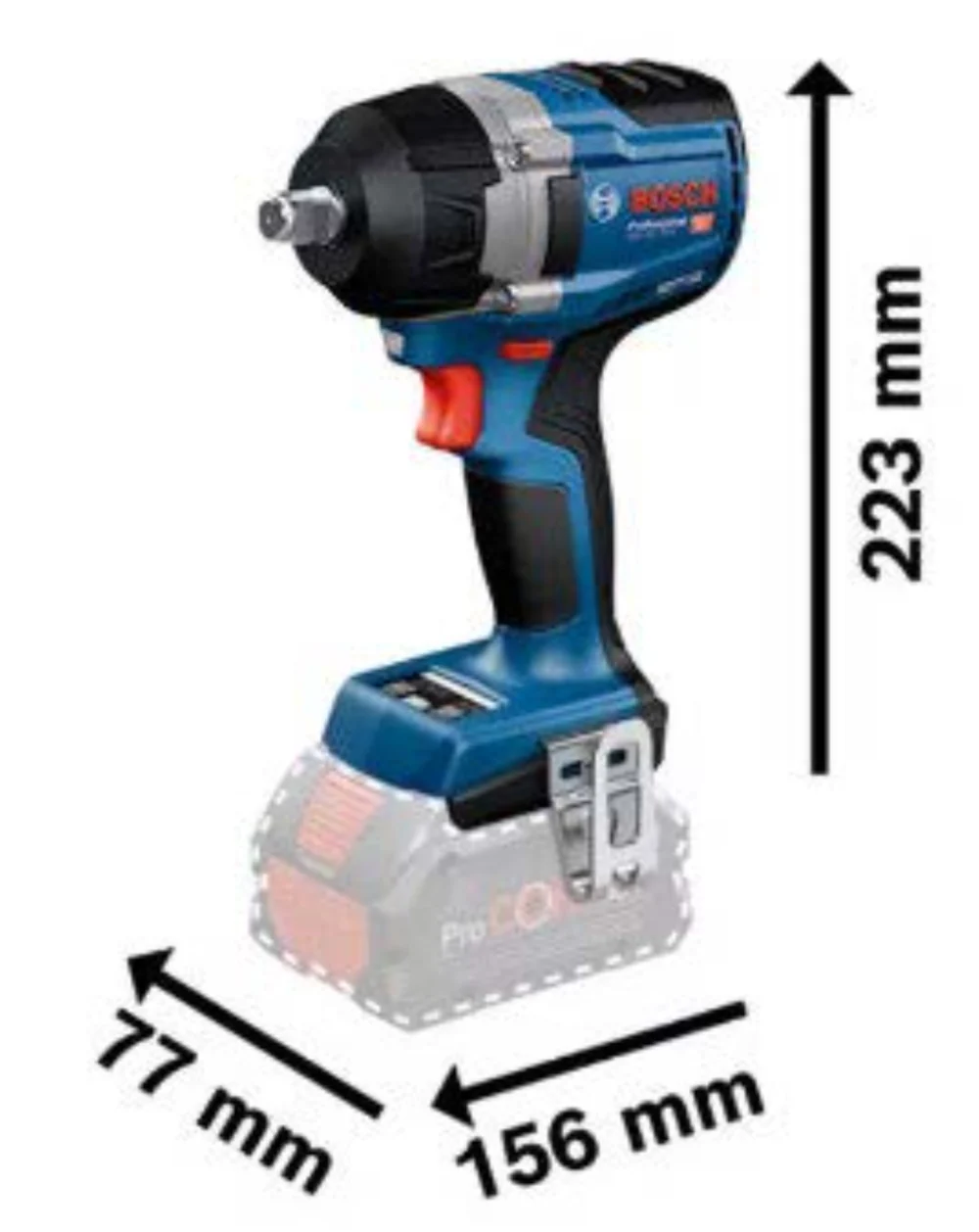 מפתח רטיטה בוקסה GDS 18V-750C 1/2 גוף בלבד